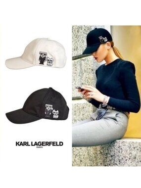 NWT Karl Lagerfeld Women's Karl and Choupette Baseball Cap